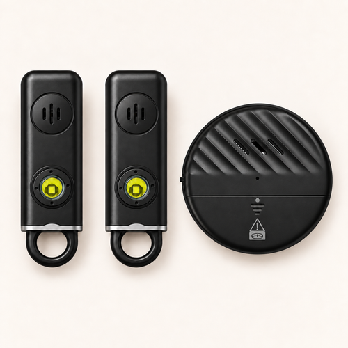 Campus Kit: two personal alarms and one door alarm
